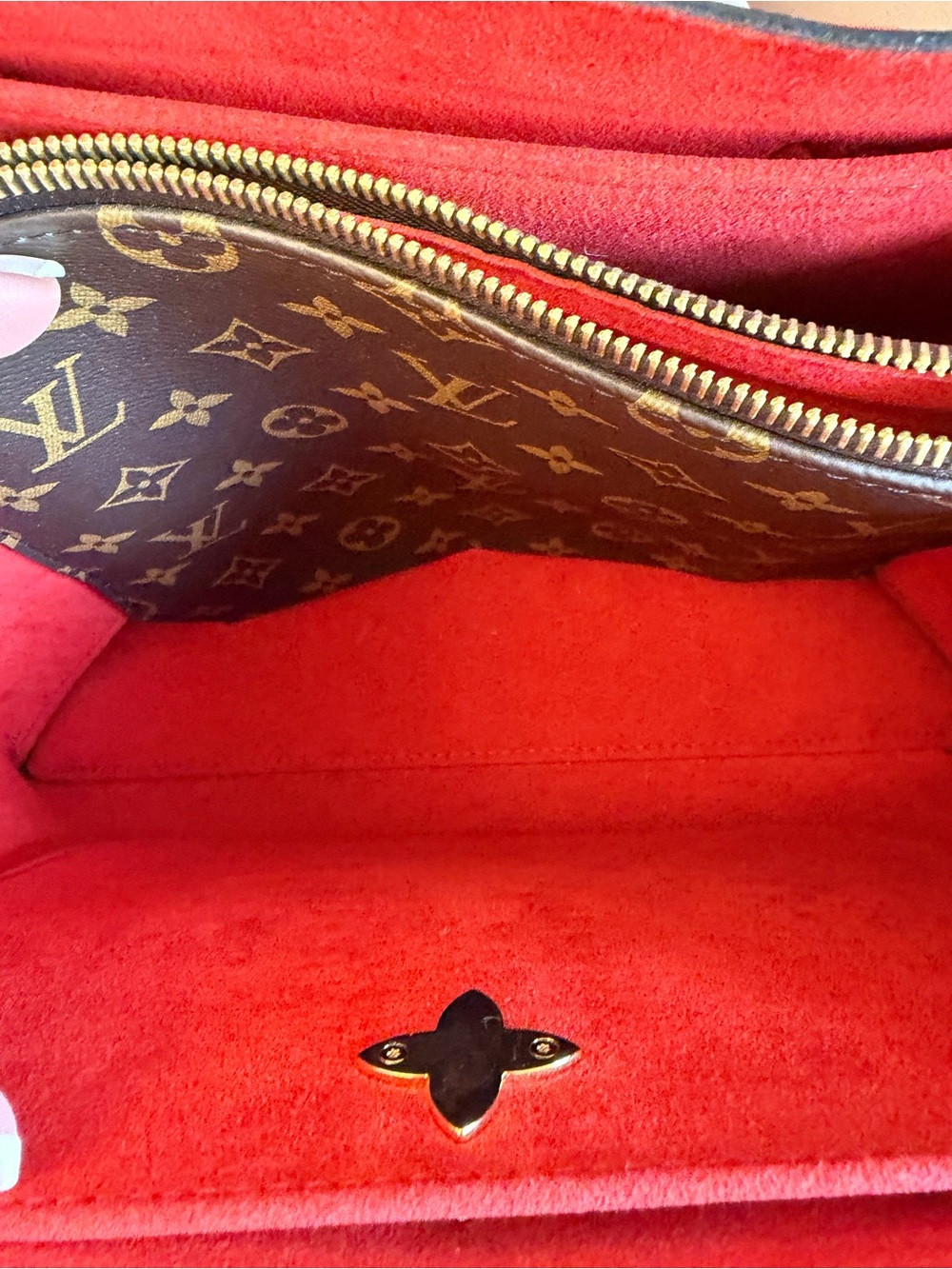 Louis Vuitton Monogram Satchel with Red Trim - Picture 6 of 11